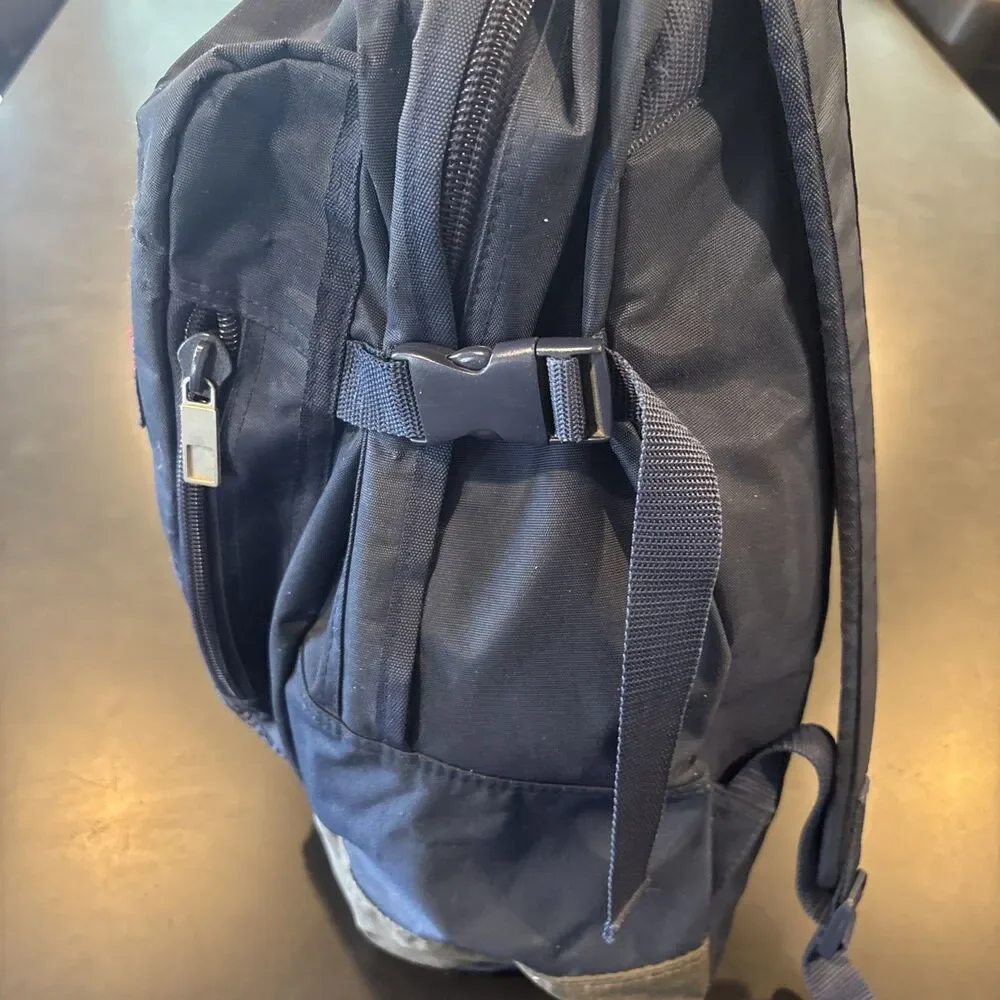 Vintage 90s Tommy Hilfiger Backpack Spell Out Big Flag Logo Preppy Old Money
